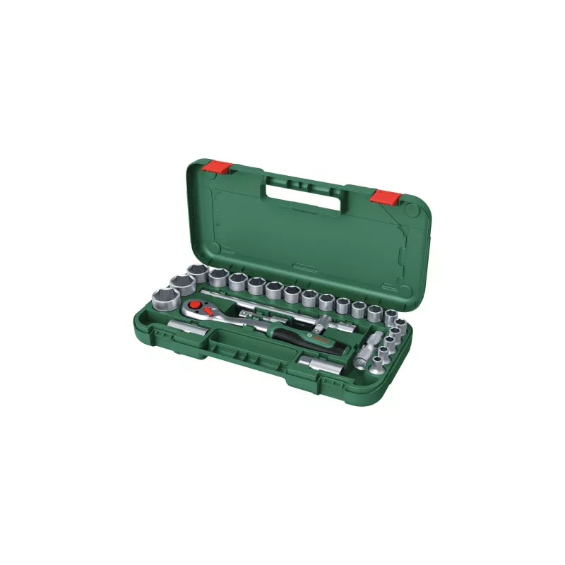Bosch 1600A02Z9F 1/2 in ratel- en dopsleutelset, 25 st., groen