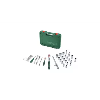 Bosch 1600A02Z9G 1/2 + 1/4 ratel- en dopsleutelset, 56 st., groen