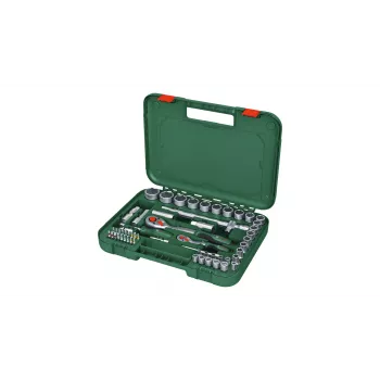 Bosch 1600A02Z9G 1/2 + 1/4 ratel- en dopsleutelset, 56 st., groen