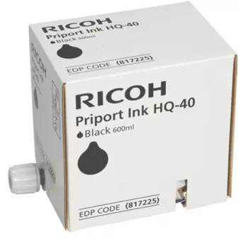 Ricoh HQ40 zwarte inkt, 600 ml, 5-pack, origineel (817225)