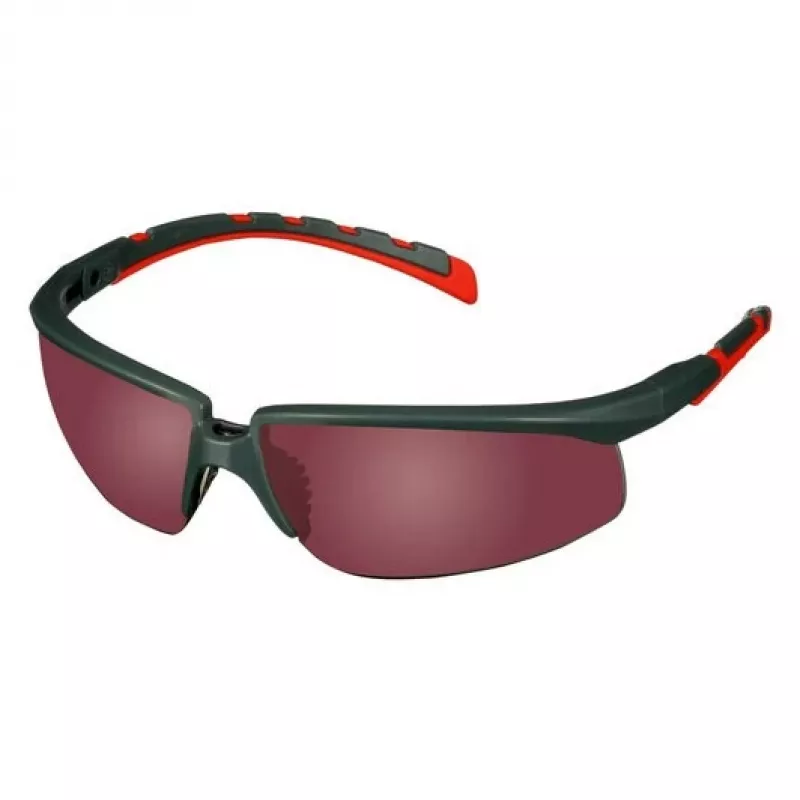 3M S2024AS-RED Veiligheidsbril Kunststof Grijs, Rood