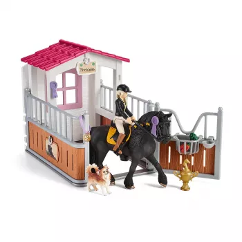schleich HORSE CLUB horse box met Tori & Princess, paardenstal, paarden, 5 jaar, veelkleurig, kunststof