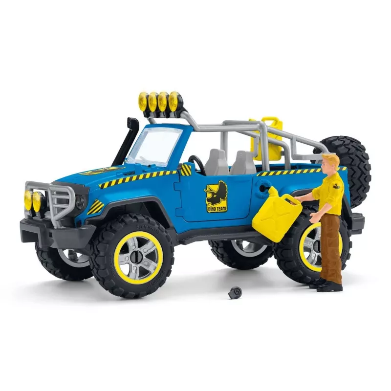 schleich Dinosaurs terreinwagen met dino-buitenpost