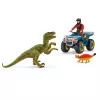 spelset Schleich Dinosaurs quad vlucht voor de Velociraptor
