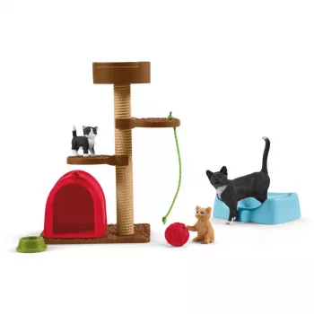 spelset Schleich FARM WORLD speelplezier voor lieve katten