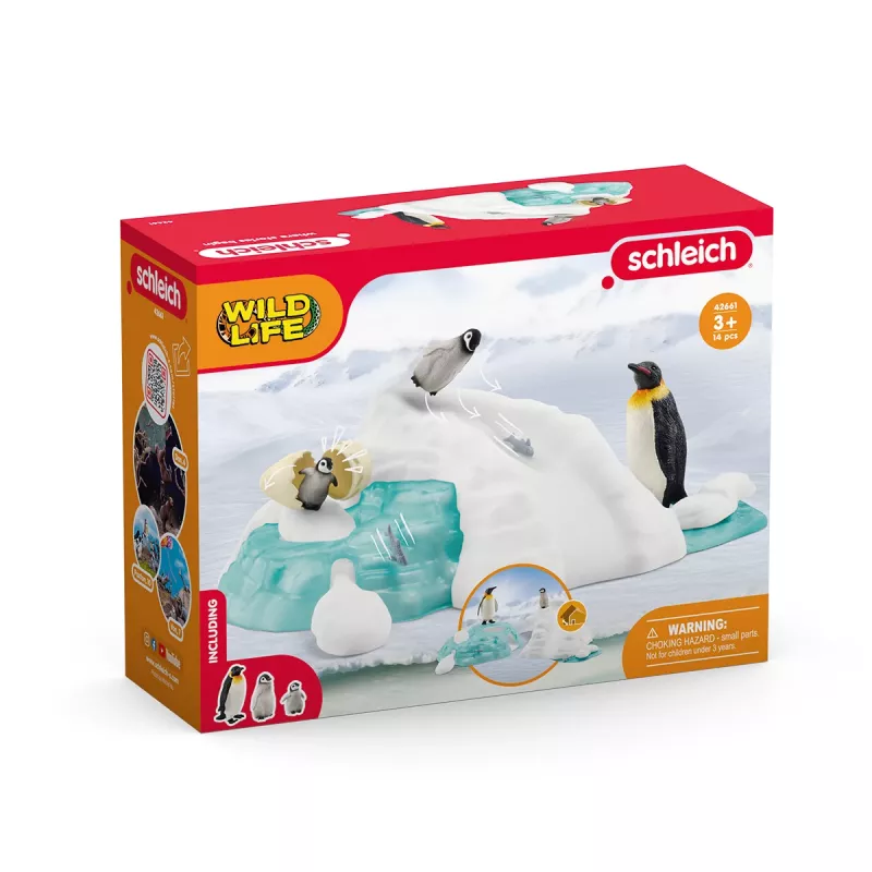Schleich Penguin Family Fun speelgoedfiguur meerkleurig 42661