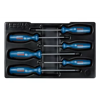 Bosch set met 6 professionele Torx-schroevendraaiers rechte schroevendraaier
