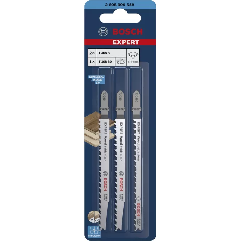 Bosch 2 608 900 559 decoupeerzaag-/reciprozaag-/multizaagblad – decoupeerzaagblad 3 stuks