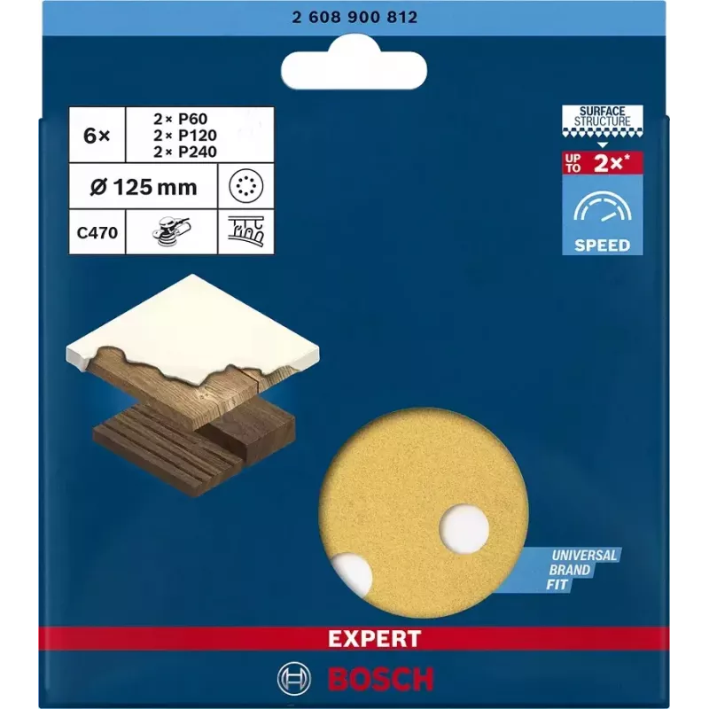 Bosch 2 608 900 812 roterend gereedschap schuur-/schuurtoebehoren hout schuurblad