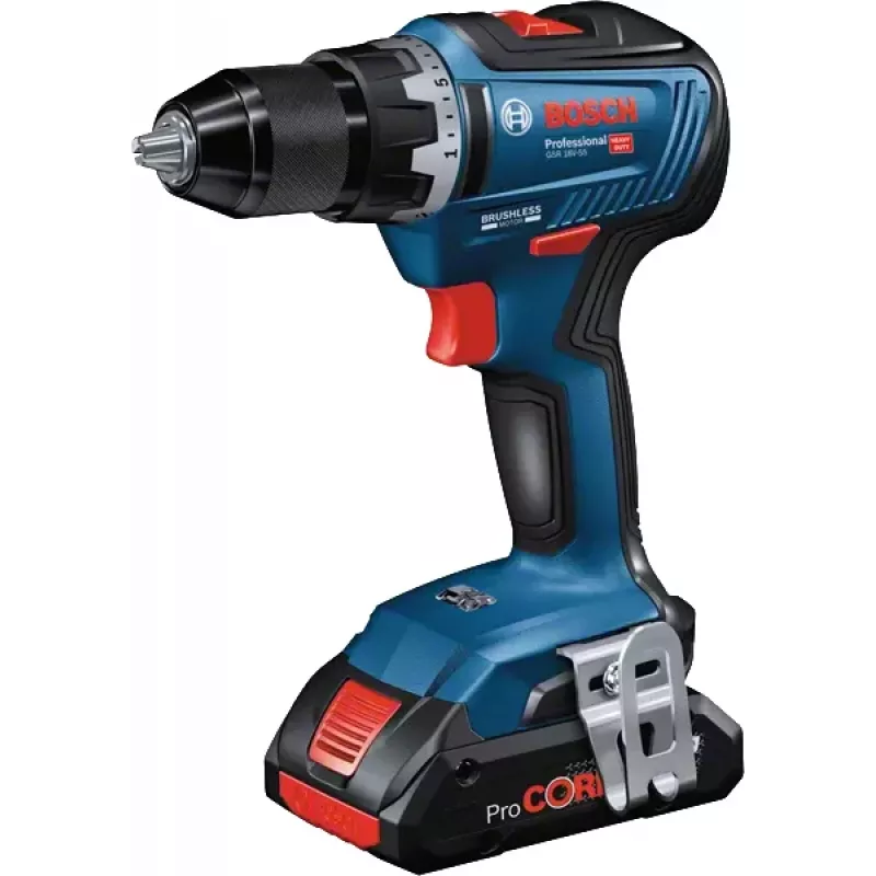 Bosch GSR 18V-55 1800 t/min 1 kg zwart, blauw