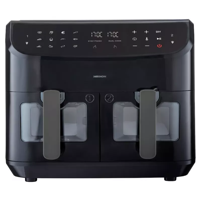 MEDION LIFE P20 Double 8,7 L 2600 W heteluchtfriteuse zwart