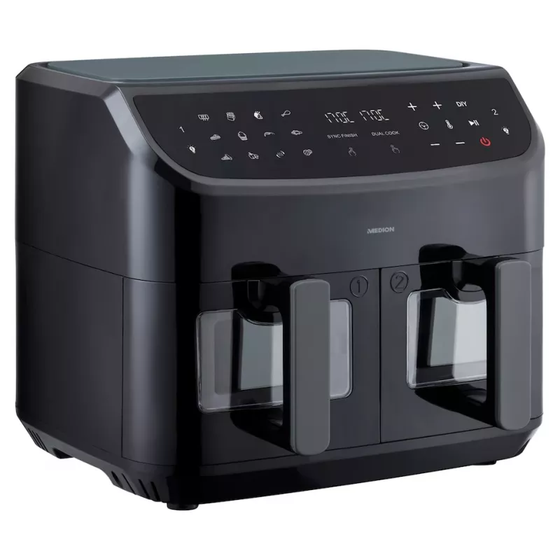MEDION LIFE P20 Double 8,7 L 2600 W heteluchtfriteuse zwart