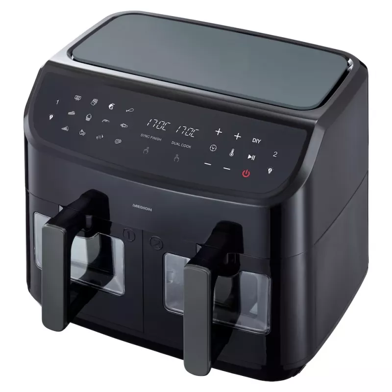 MEDION LIFE P20 Double 8,7 L 2600 W heteluchtfriteuse zwart