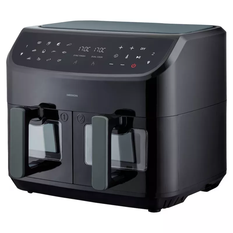 MEDION LIFE P20 Double 8,7 L 2600 W heteluchtfriteuse zwart