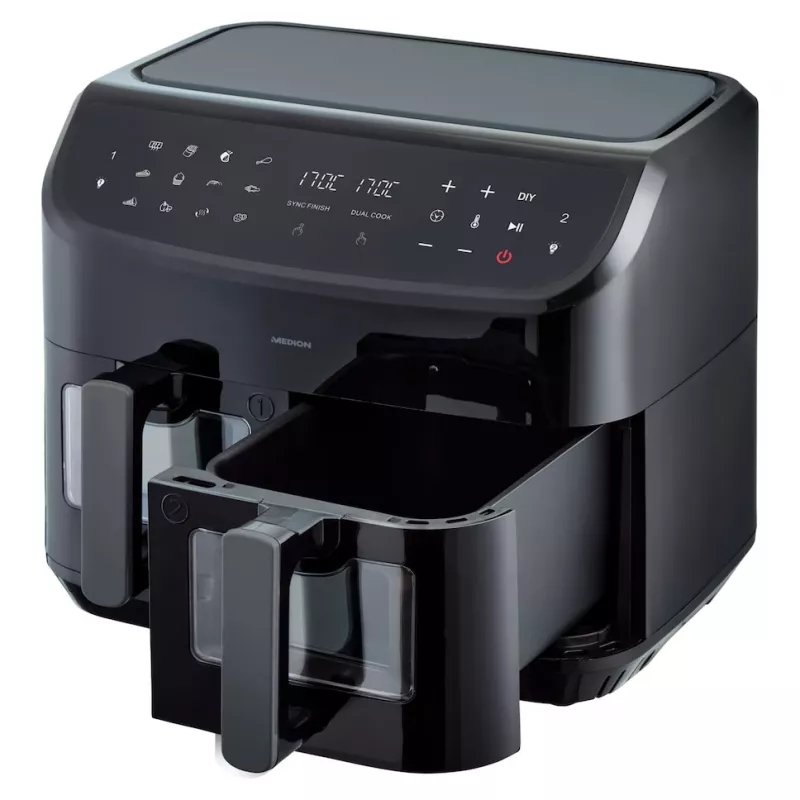 MEDION LIFE P20 Double 8,7 L 2600 W heteluchtfriteuse zwart