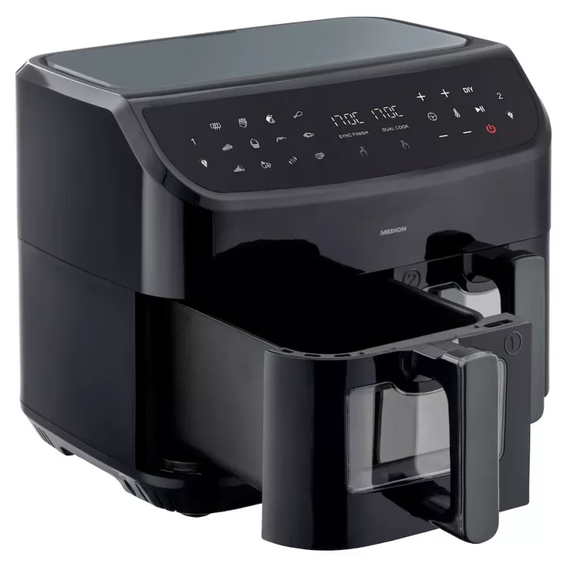 MEDION LIFE P20 Double 8,7 L 2600 W heteluchtfriteuse zwart