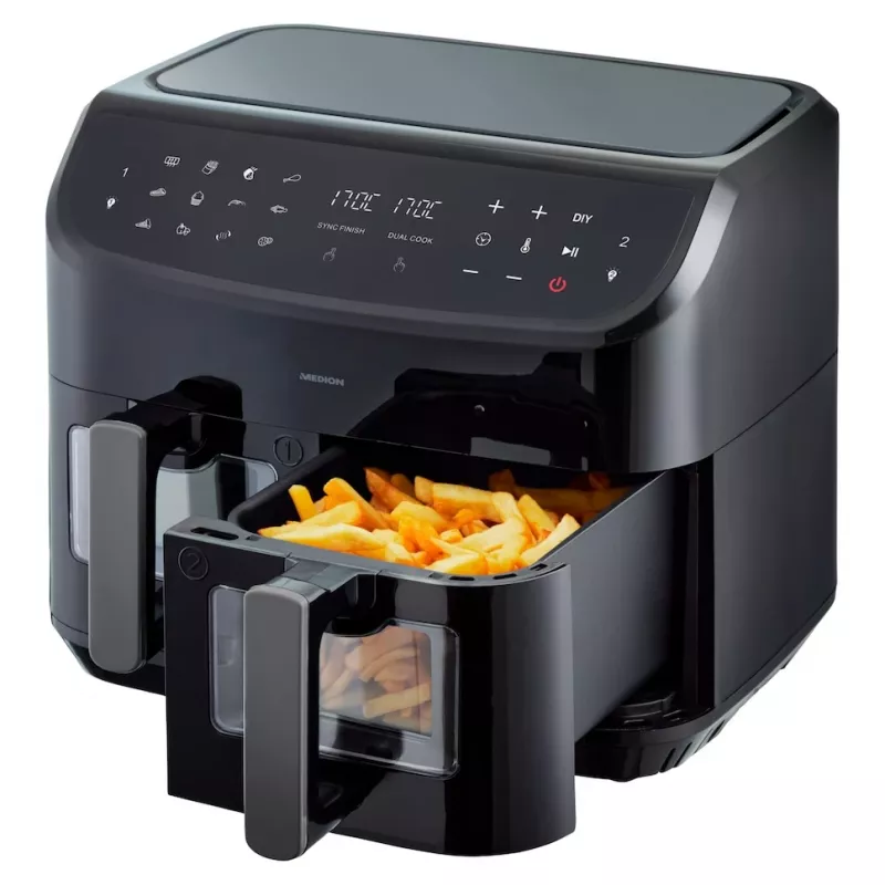 MEDION LIFE P20 Double 8,7 L 2600 W heteluchtfriteuse zwart