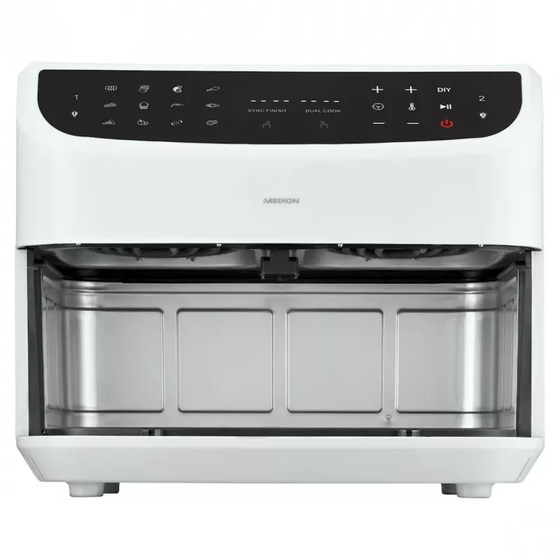 MEDION LIFE P20 Double 8.7 L 2600 W heteluchtfriteuse wit