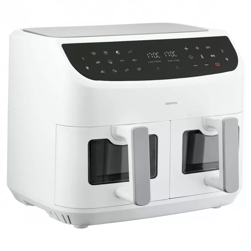 MEDION LIFE P20 Double 8.7 L 2600 W heteluchtfriteuse wit