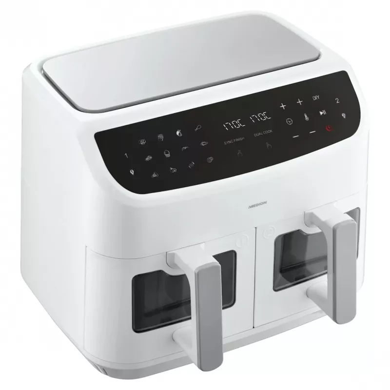MEDION LIFE P20 Double 8.7 L 2600 W heteluchtfriteuse wit