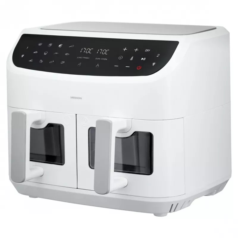 MEDION LIFE P20 Double 8.7 L 2600 W heteluchtfriteuse wit