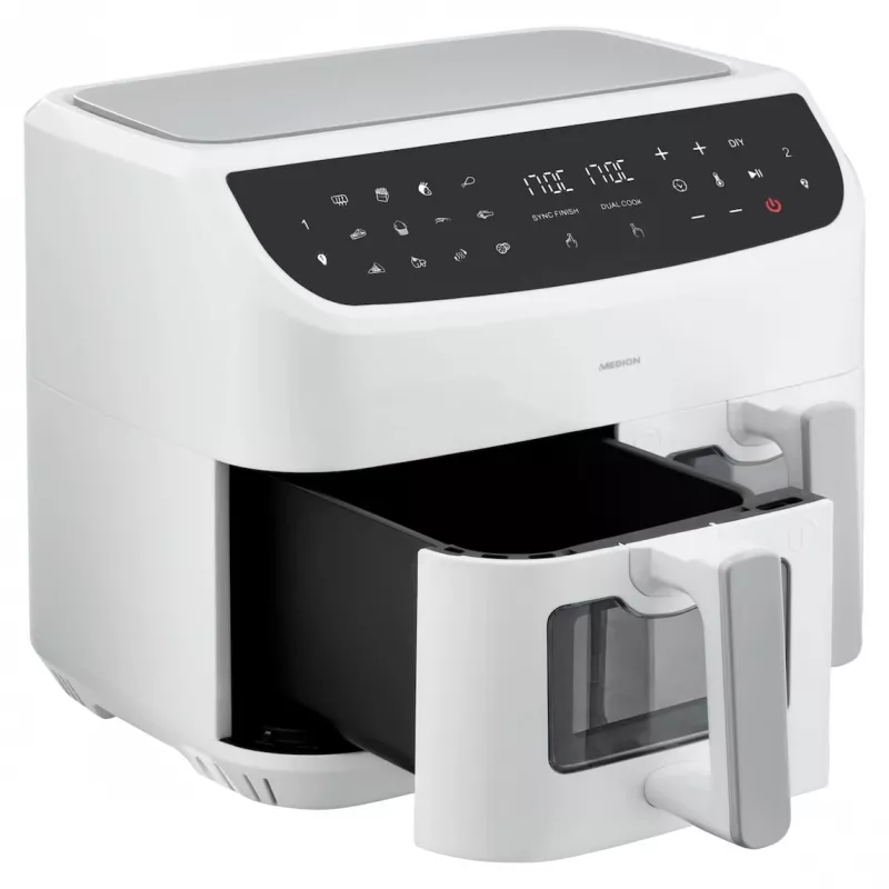 MEDION LIFE P20 Double 8.7 L 2600 W heteluchtfriteuse wit