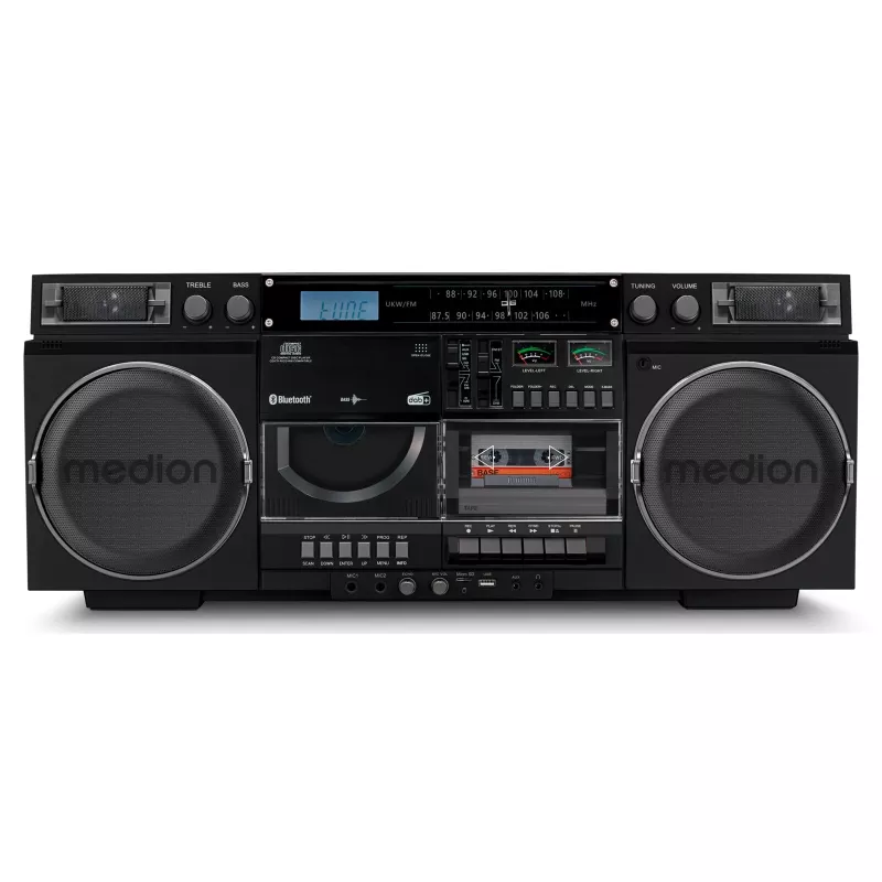 Muzieksysteem MEDION LIFE P66538 — 20 W, 2-weg luidspreker, DAB+/FM/PLL, Bluetooth, lcd-display, zwart