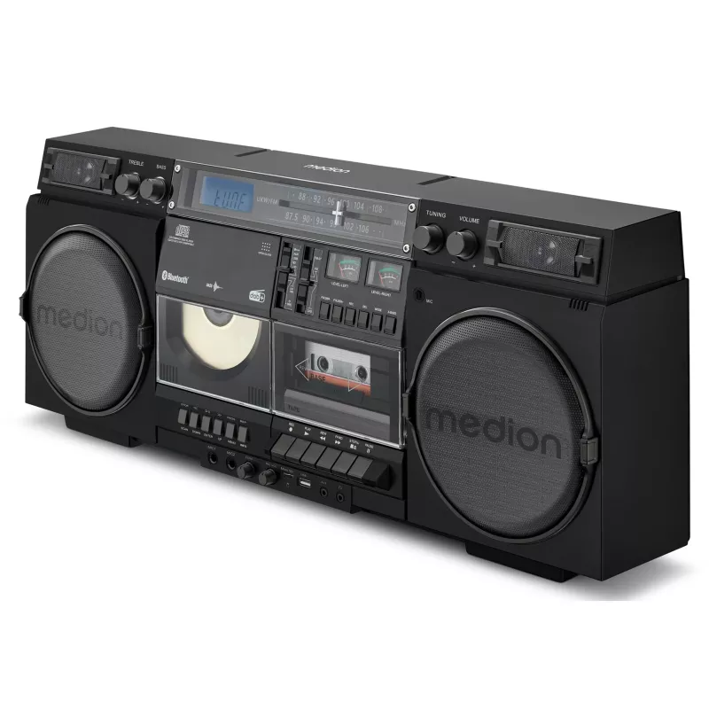 Muzieksysteem MEDION LIFE P66538 — 20 W, 2-weg luidspreker, DAB+/FM/PLL, Bluetooth, lcd-display, zwart