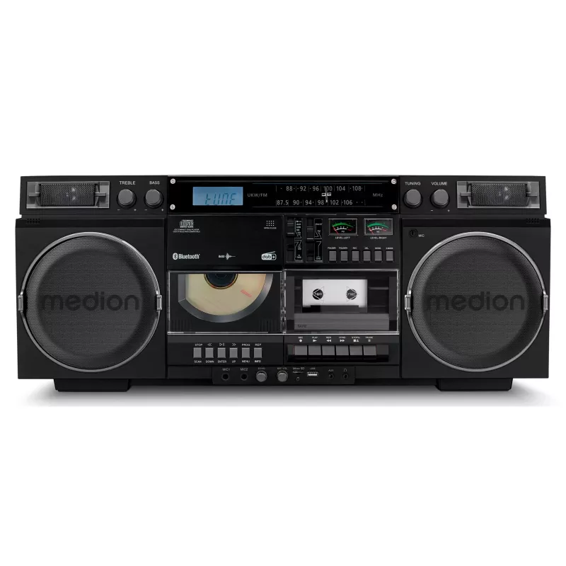 Muzieksysteem MEDION LIFE P66538 — 20 W, 2-weg luidspreker, DAB+/FM/PLL, Bluetooth, lcd-display, zwart