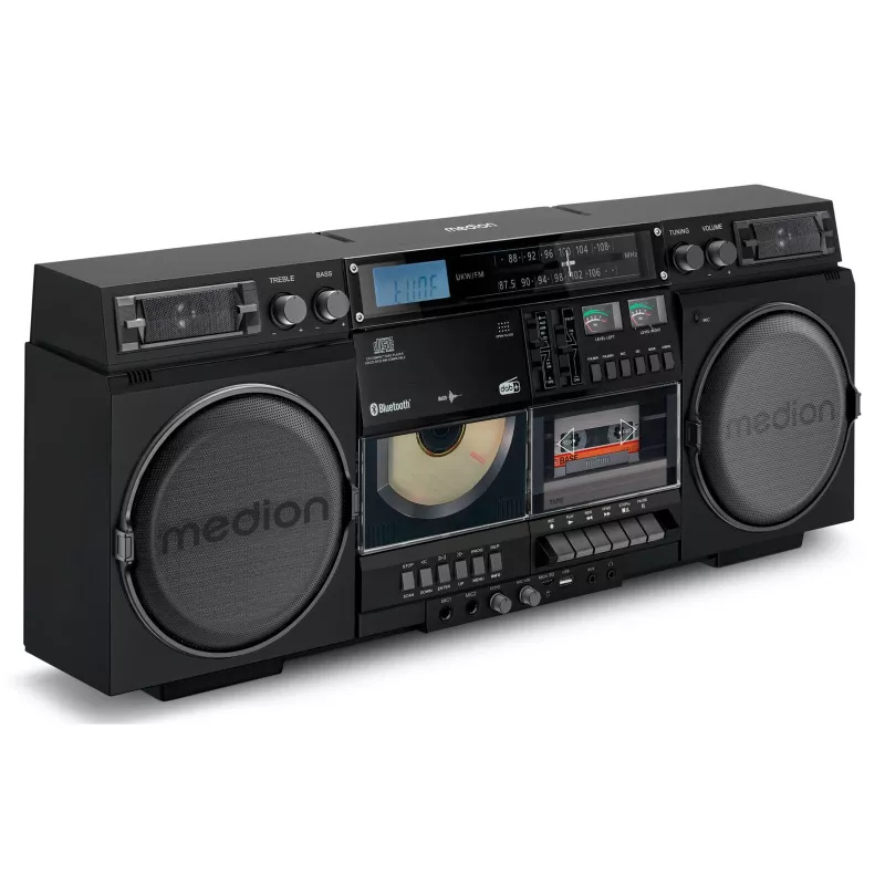 Muzieksysteem MEDION LIFE P66538 — 20 W, 2-weg luidspreker, DAB+/FM/PLL, Bluetooth, lcd-display, zwart