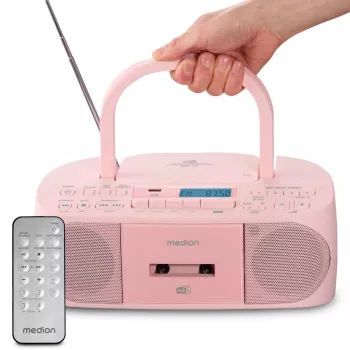 Persoonlijke radio MEDION 50079336 — DAB+ FM PLL-tuner, lcd-display, Bluetooth 10 m, 6 W RMS, 3,5-mm-uitgang