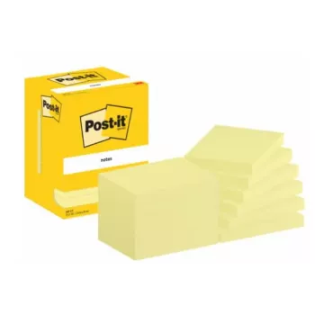 3M 7100290168 plaknotitieblok rechthoekig geel 100 vellen zelfklevend