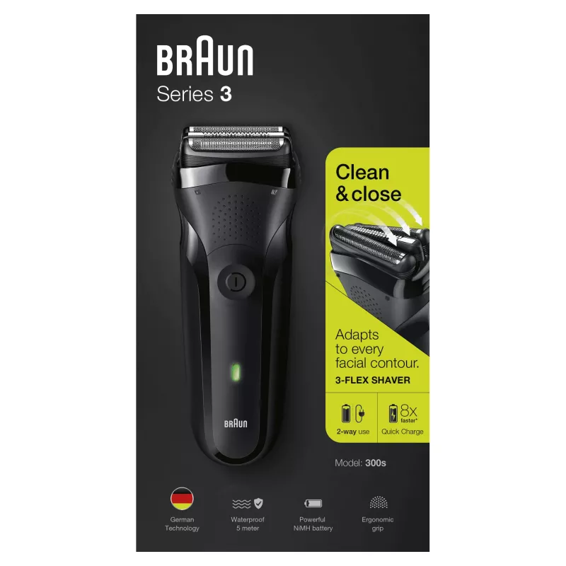 Braun Series 3 300s foliescheerapparaat trimmer zwart