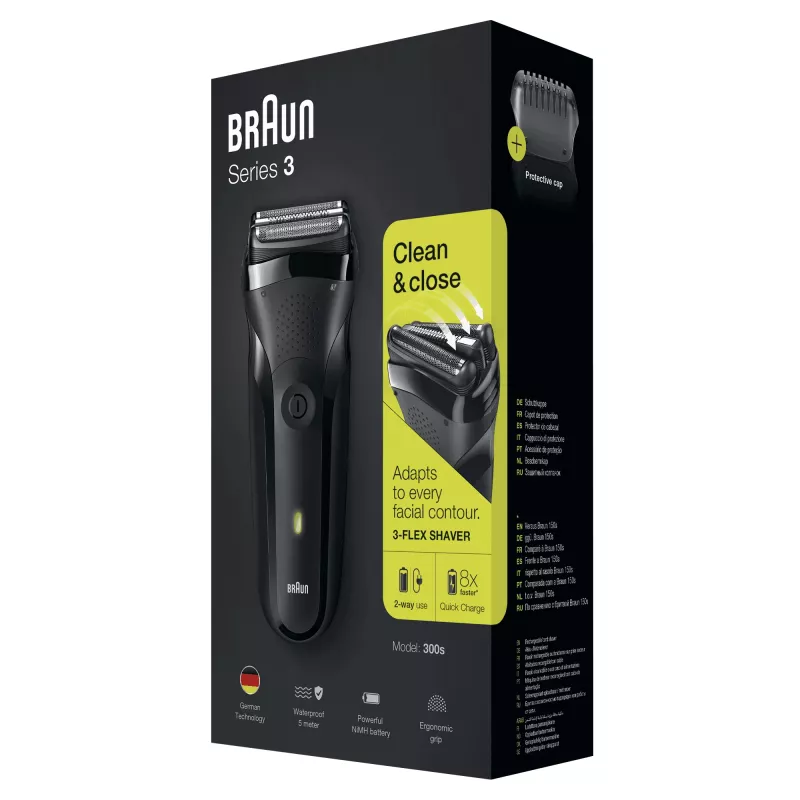 Braun Series 3 300s foliescheerapparaat trimmer zwart