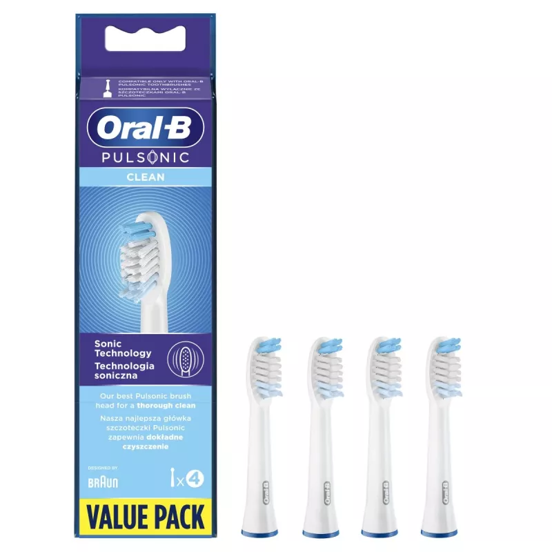 Oral-B Pulsonic Clean 4 stuks wit