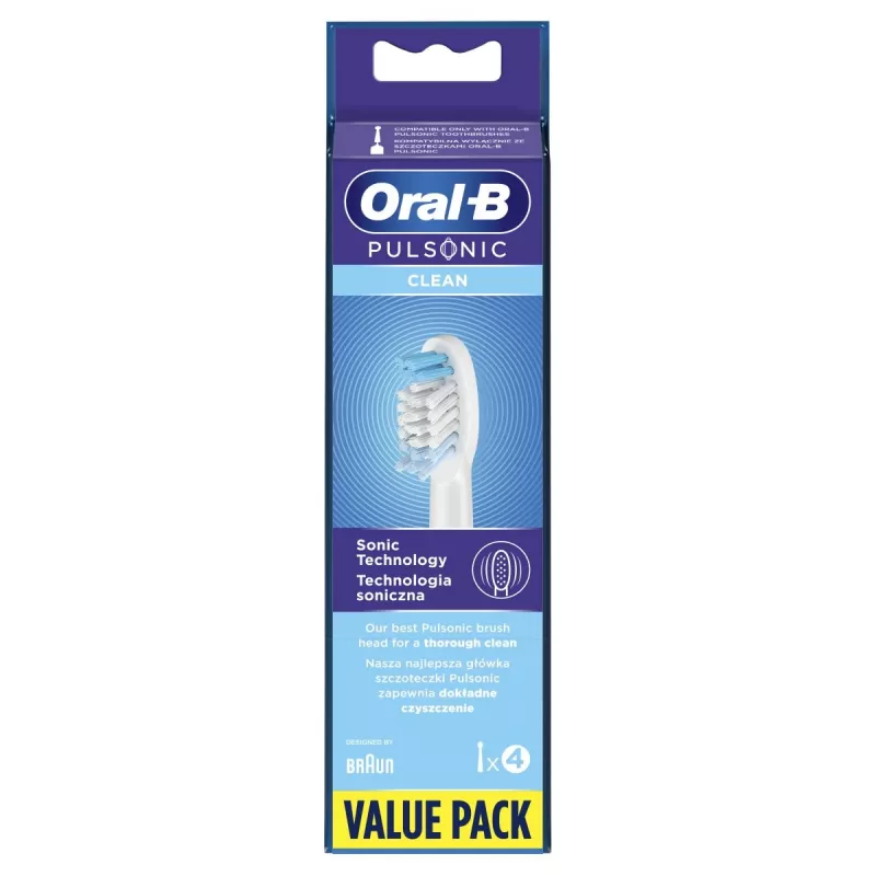 Oral-B Pulsonic Clean 4 stuks wit