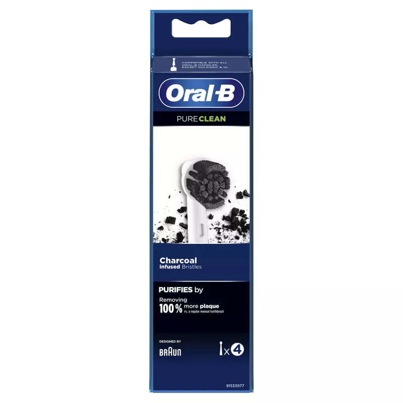 Oral-B Pure Clean opzetborstels, 4 stuks, wit (350053)