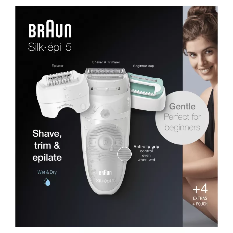 Braun Silk-épil 5 81770430 epileerapparaat 28 pincetten wit