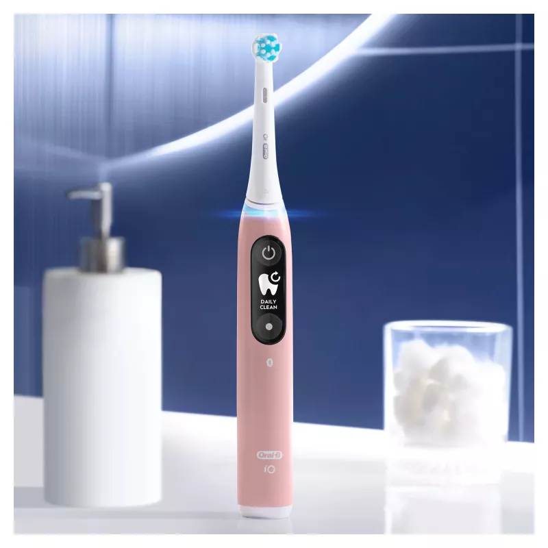 Oral-B iO 6S elektrische tandenborstel voor volwassenen roze, wit