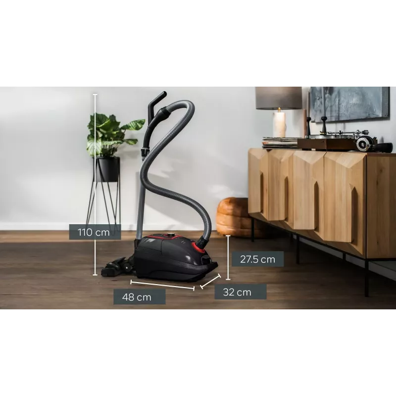 Siemens VSZ7XTRM steelstofzuiger 5 l cilinderstofzuiger droog 750 W stofzuigerzak