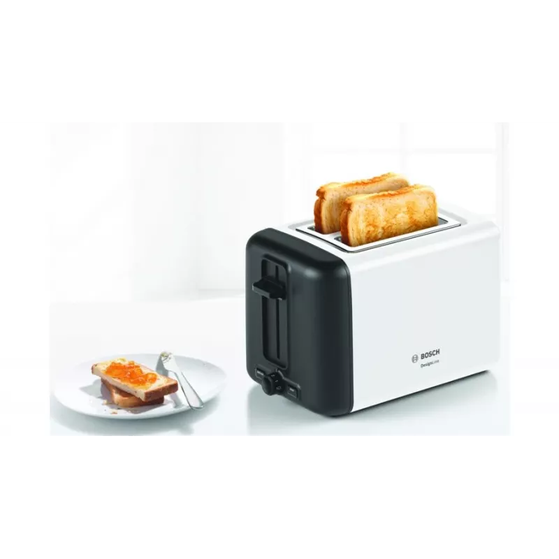 Bosch TAT3P421DE toaster 2 sneetjes 970 W zwart, wit
