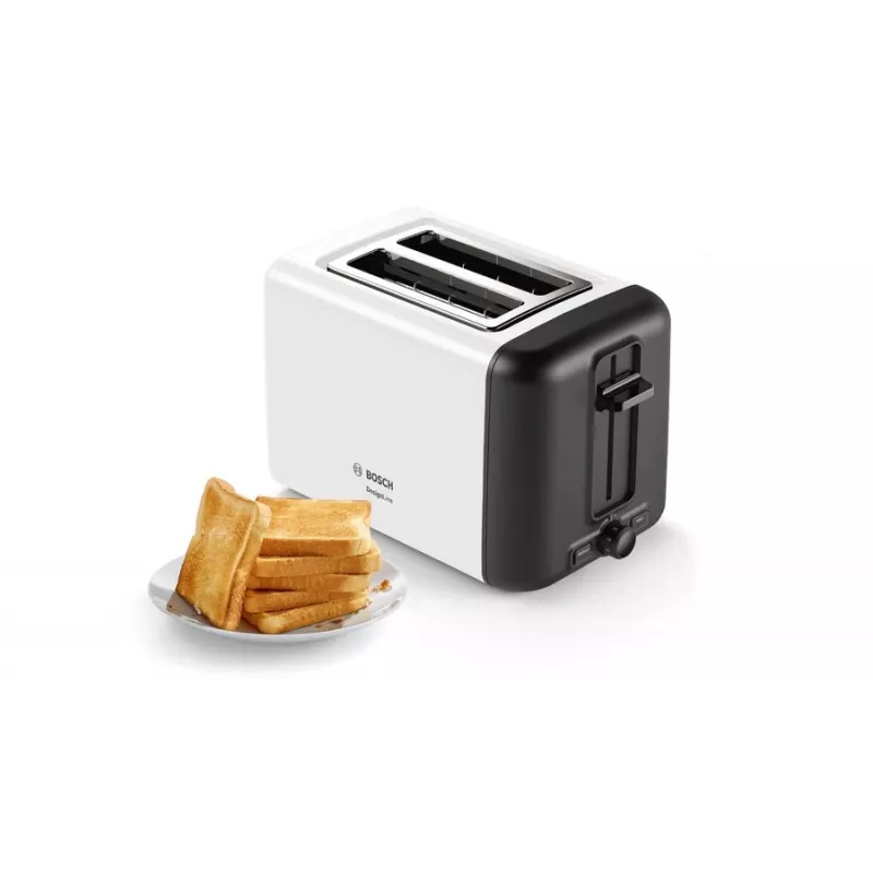 Bosch TAT3P421DE toaster 2 sneetjes 970 W zwart, wit