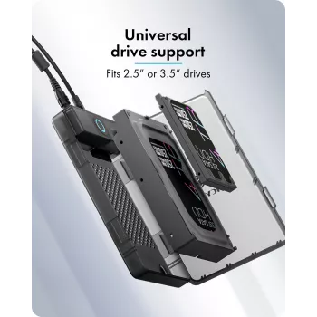 ICY BOX Spade Base 388 behuizing voor 2,5 inch/3,5 inch SATA SSD/HDD