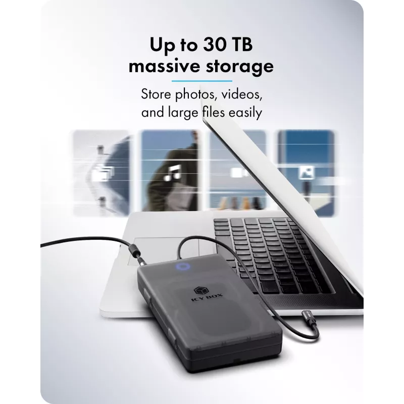 ICY BOX Spade Base 388 behuizing voor 2,5 inch/3,5 inch SATA SSD/HDD