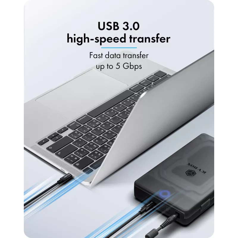 ICY BOX Spade Base 388 behuizing voor 2,5 inch/3,5 inch SATA SSD/HDD