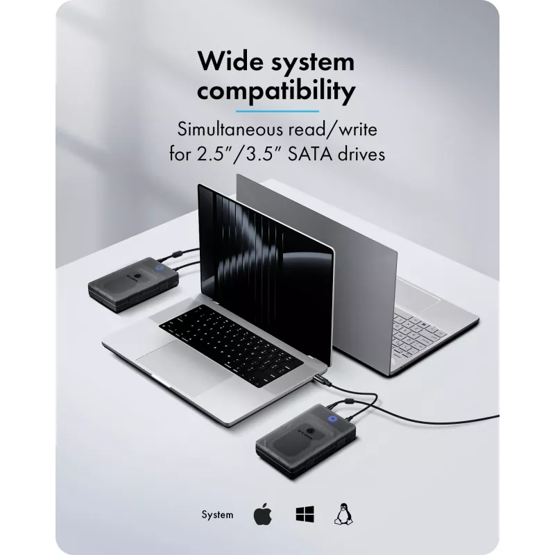 ICY BOX Spade Base 388 behuizing voor 2,5 inch/3,5 inch SATA SSD/HDD