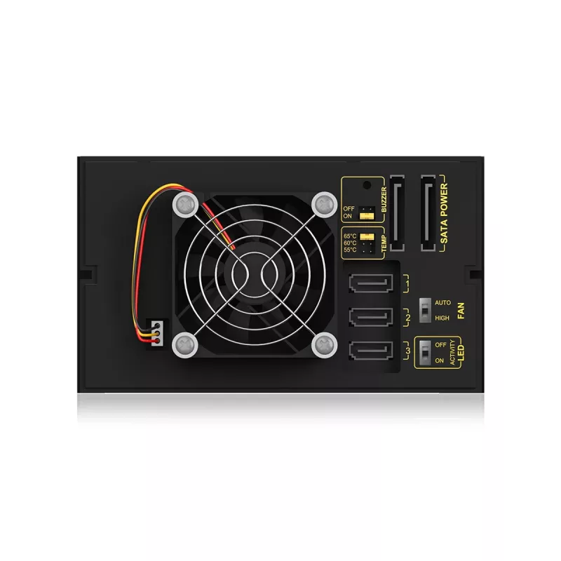 ICY BOX IB-573SSK-12G 8,89 cm (3,5 inch) backplane zwart