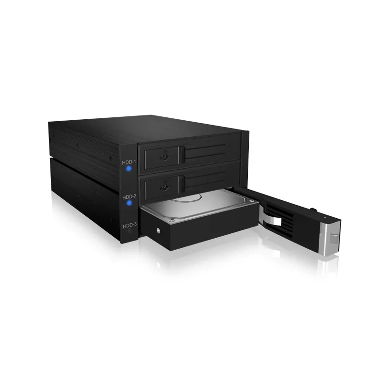 ICY BOX IB-573SSK-12G 8,89 cm (3,5 inch) backplane zwart