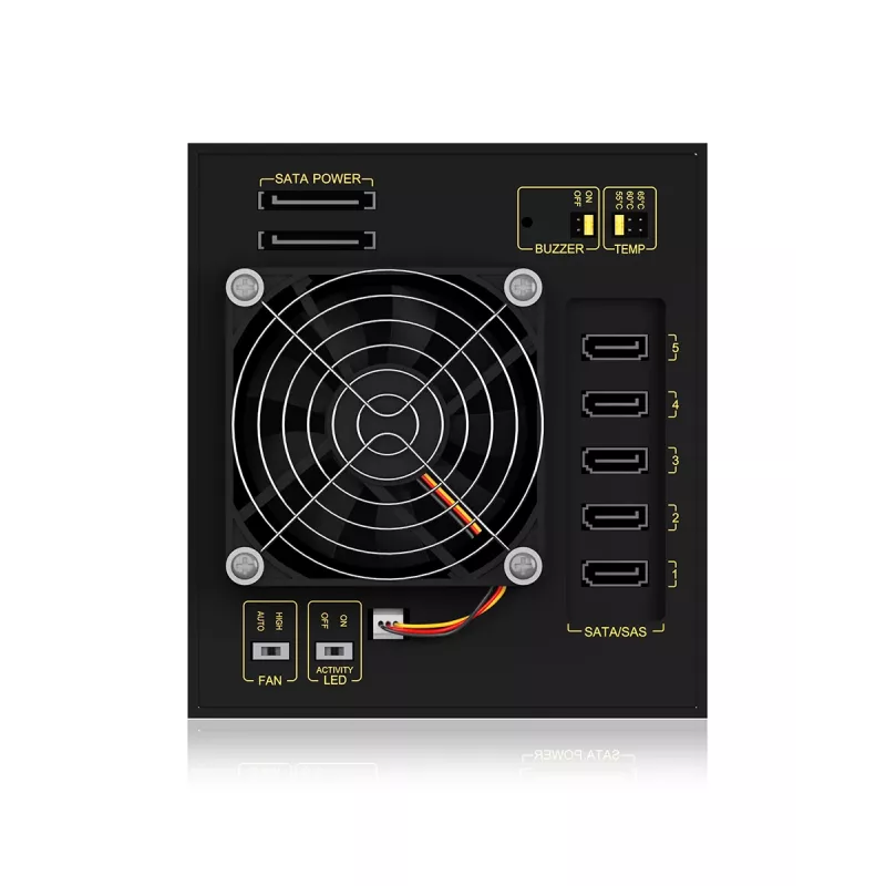 ICY BOX IB-575SSK-12G 8,89 cm (3,5 inch) backplane zwart