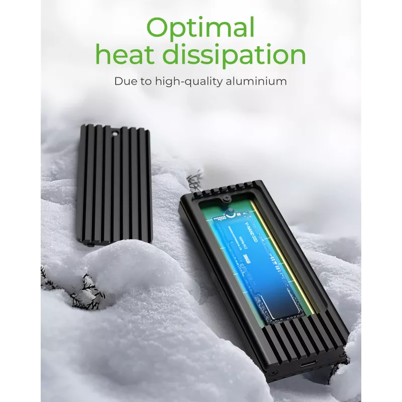 ICY BOX IB-1917M-C32 SSD-behuizing zwart M.2 USB-gevoed